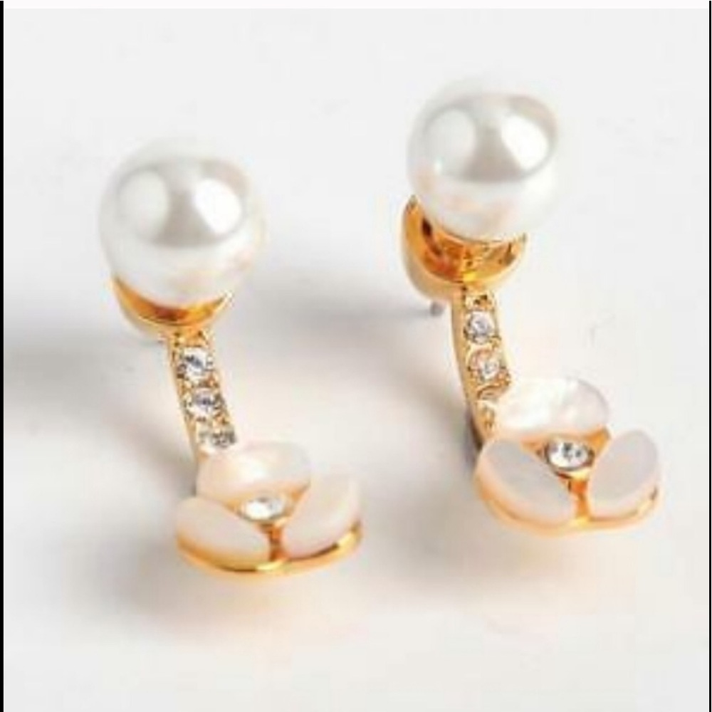 NWT KATE SPADE ♠️ GOLD DISCO PANSY EARRINGS - Picture 3 of 8
